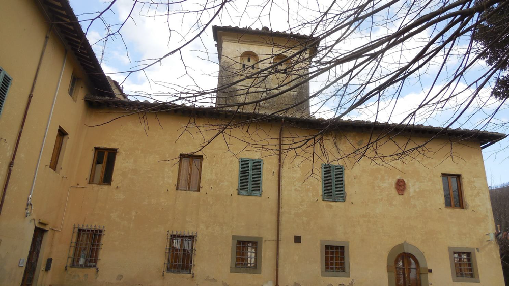 Veduta della corte interna di villa Martelli