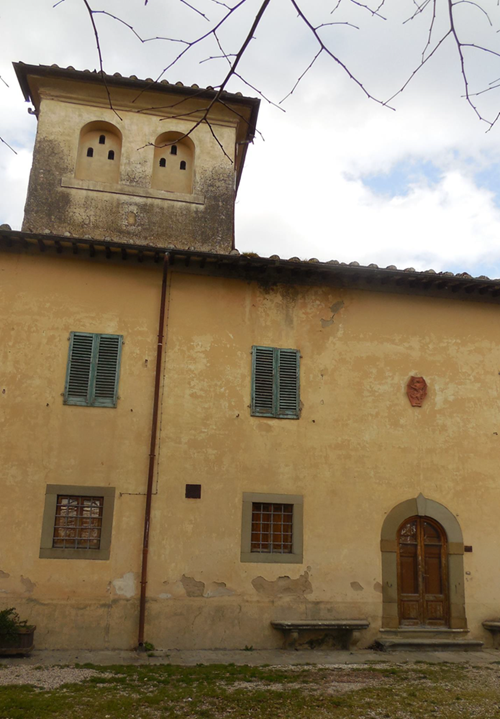  Veduta della corte interna di villa Martelli